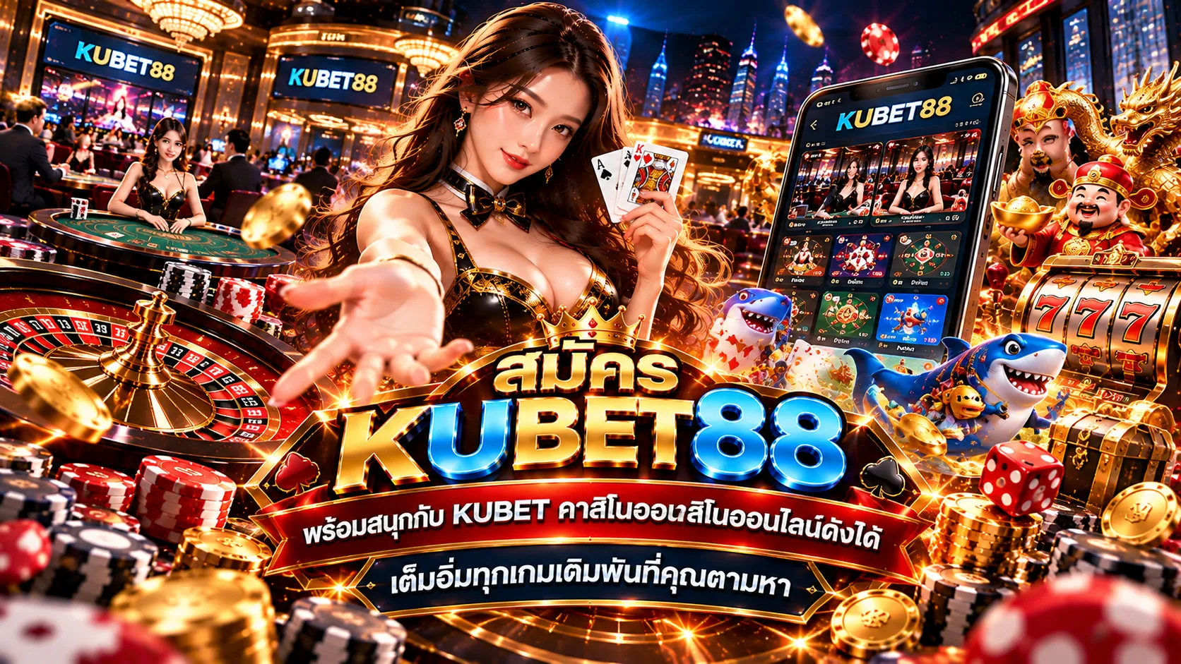 สมัคร KUBET88 พร้อมสนุกกับ KUBET คาสิโนออนาสิโนออนไลน์ดังได้ เต็มอิ่มทุกเกมเดิมพันที่คุณตามหา